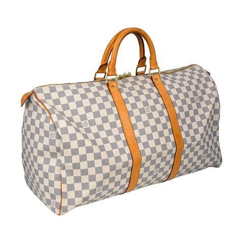 louis vuitton 50 keepall duffle bag|louis vuitton checkered duffle bag.